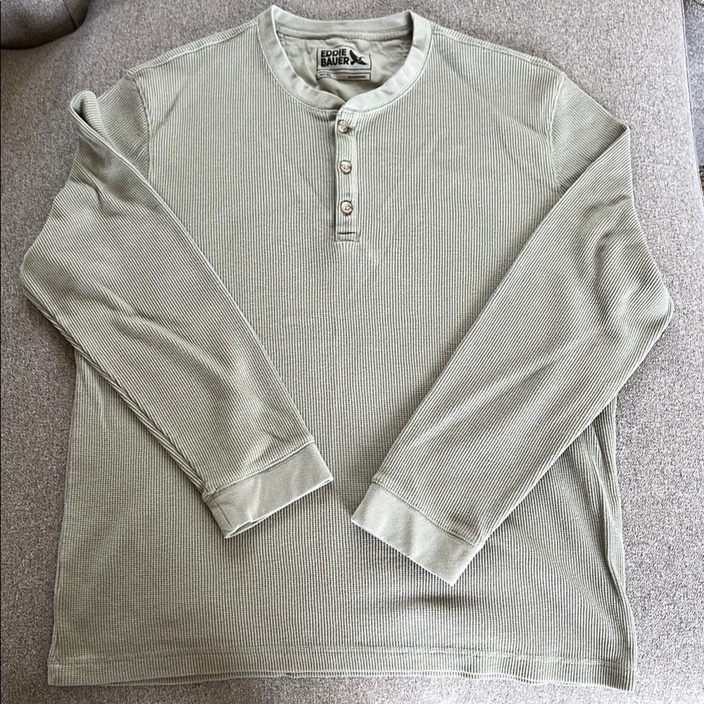 Eddie Bauer Green Long Henley